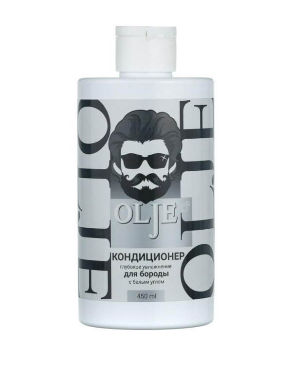 OLJE. Мужской кондиционер для волос и бороды с белым углем, 450 мл в Твери